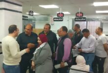 جمال ساطور رئيس مركز ومدينة دسوق خلال متابعته سير العمل بالمركز التكنولوجي ومنظومة التصالح والتأكد من سرعة إنهاء طلبات المواطنين وتقنين أوضاع مخالفات البناء.