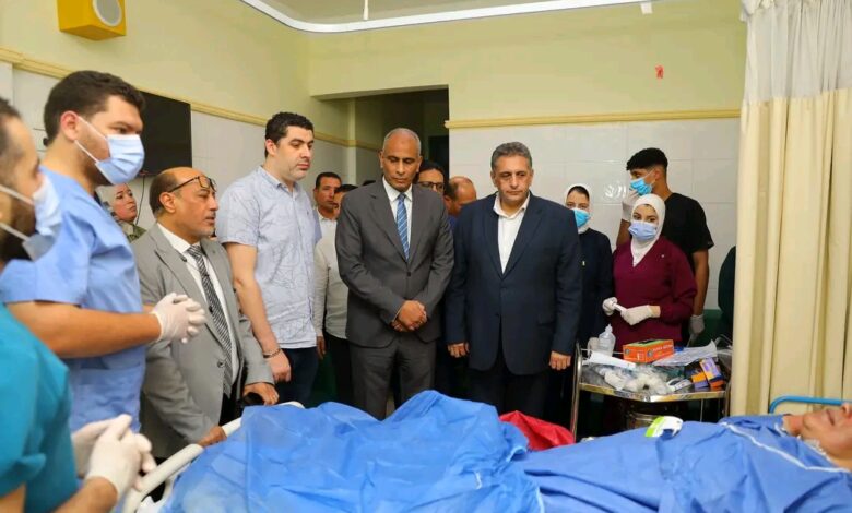محافظ كفر الشيخ.. يطمأن على رئيس قرية أصيبت أثناء تأدية عملها