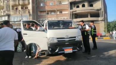 الدفع ب 60 سيارة فجراً بمواقف دسوق لنقل طلاب جامعة كفر الشيخ