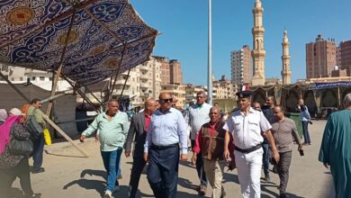 دسوق ترفع شعار «لا للإشغالات» في أول أيام المولد الإبراهيمي.
