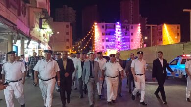 مدير أمن كفر الشيخ ورئيس مدينة دسوق .. يتفقدان تأمين المولد الإبراهيمي ليلاً 